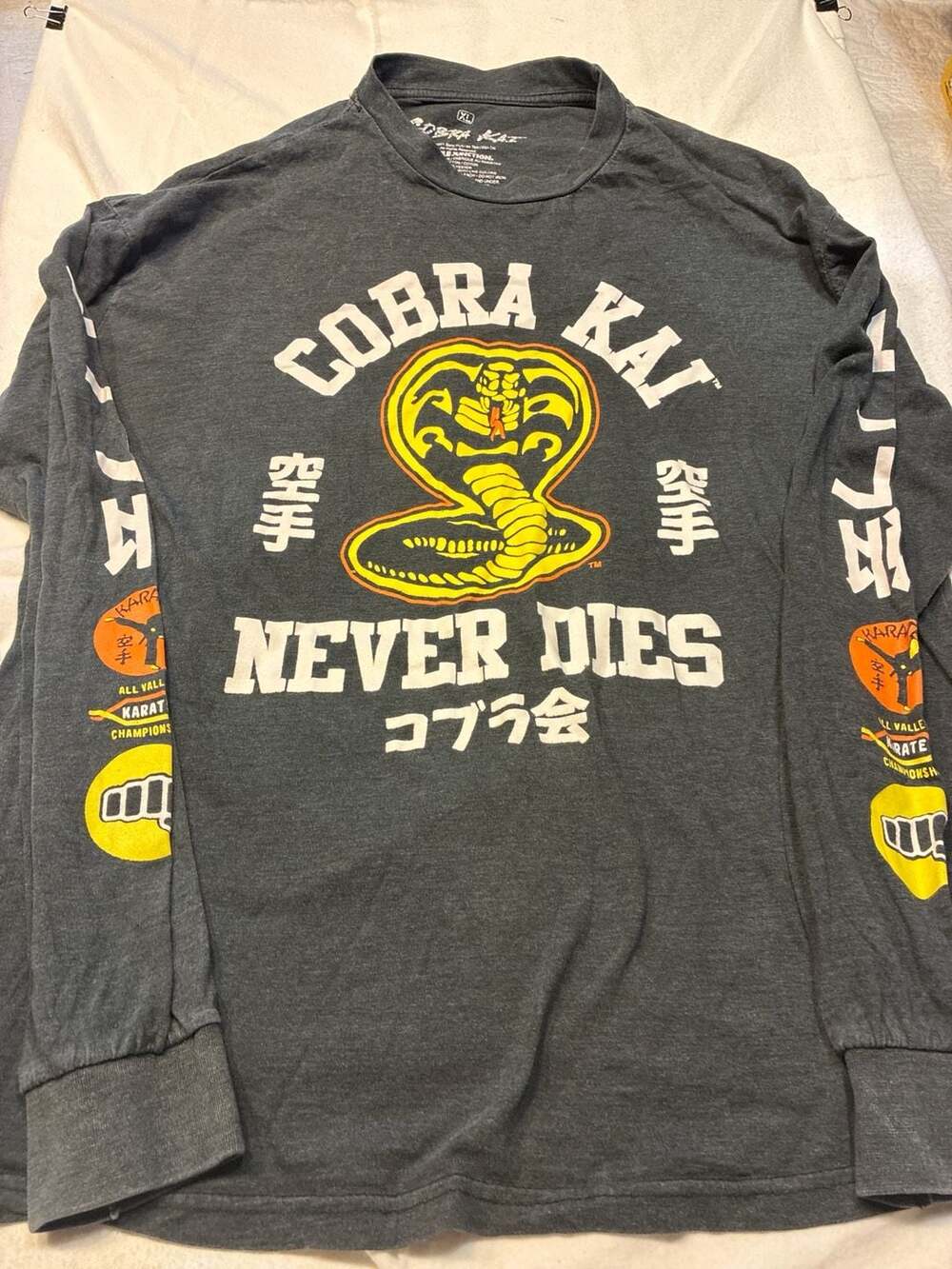 Ripple Junction Cobra Kai Never Dies Long Sleeve Graphic T-Shirt
